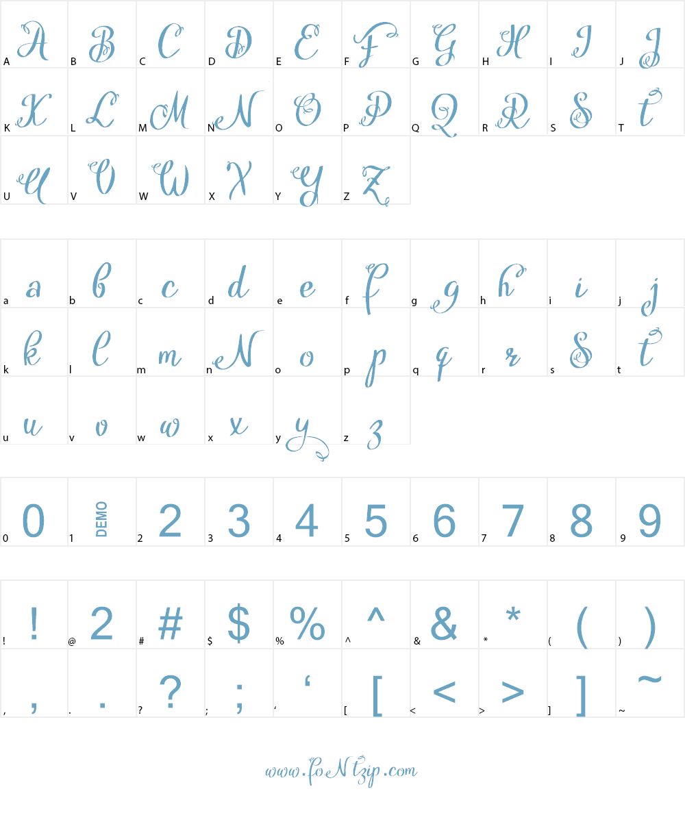 Hytag Font Character